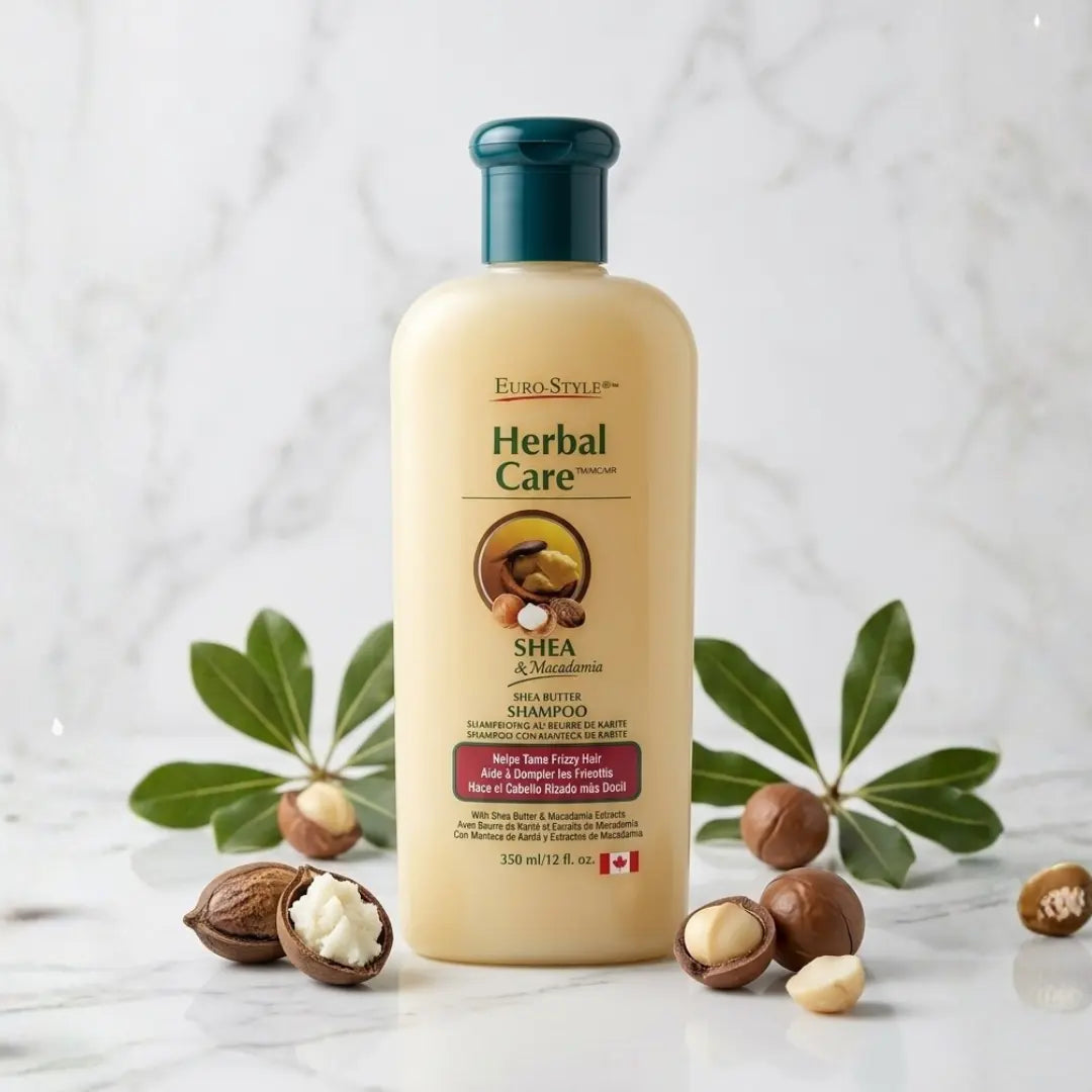 Herbal Care – Shampooing Anti-Frisottis, Beurre de Karité & Macadamia, 350ml