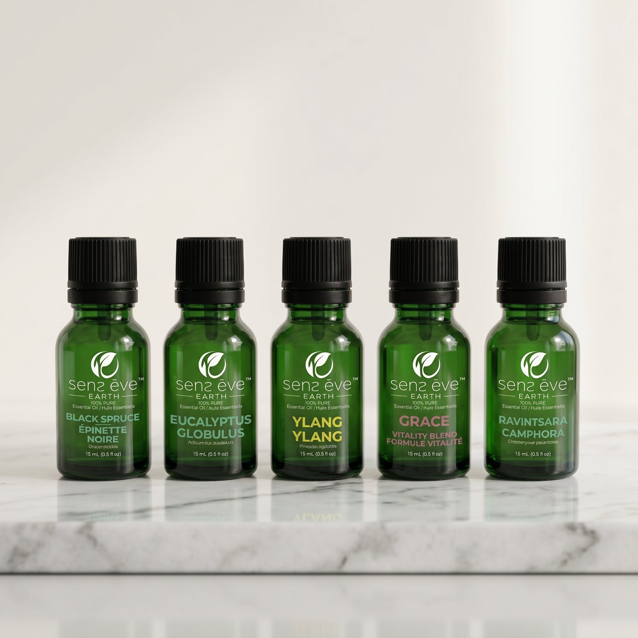 Sens Ēve – Kit Vitalité Saisonnière, 5 Huiles Essentielles, 15ml