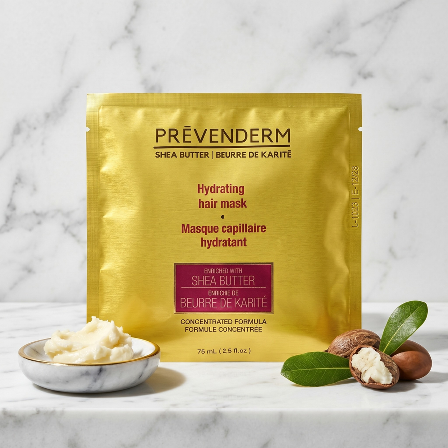 Prévenderm – Masque Capillaire Hydratant Intense, Beurre de Karité, 75ml