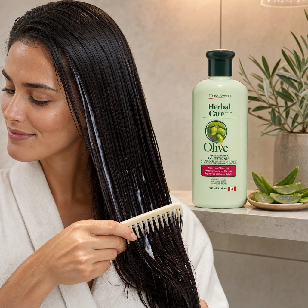Herbal Care – Après-Shampooing Hydratant Intense, Huile d'Olive, 350ml
